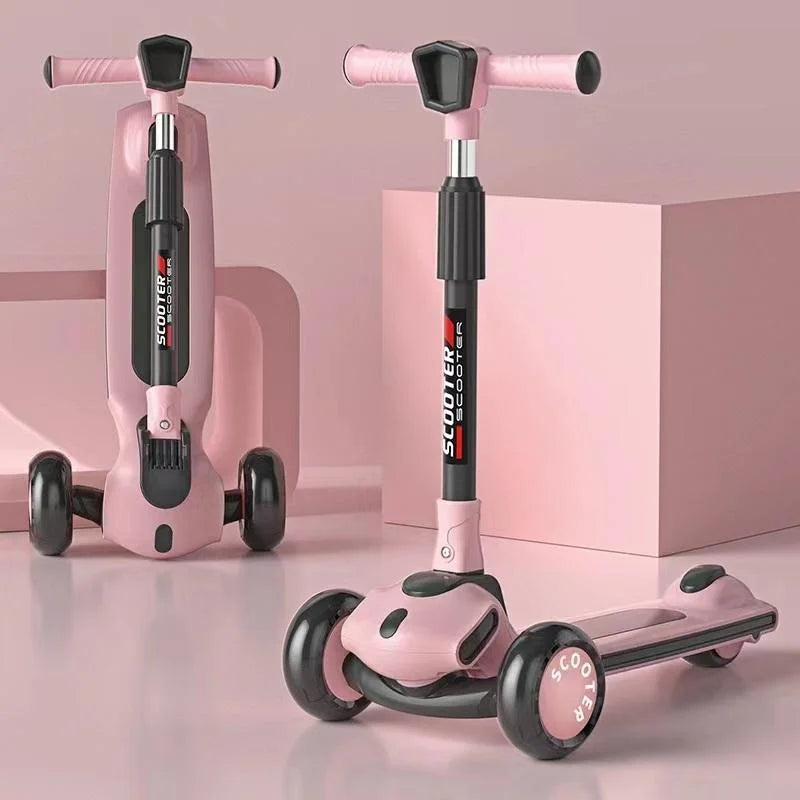 3-Wheel Kids Scooter with Adjustable Seat & Handlebar  3 Colors