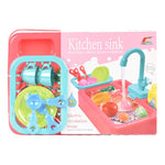 Wash Basin Kitchen Sink Toy With Accessories For Kids