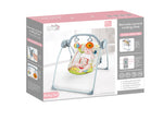Electric Baby Swing with Remote Control – Soft Padded Seat & Hanging Toys | Music & Timer Function