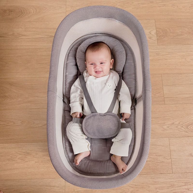 Multi-Motion Baby Cradle – 4-in-1 Electric Rocker with Mosquito Net