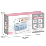 Baby Cradle  Electric Rocking Bassinet with Remote Control Pink