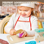 Little Kitchen Accessories + Colorful Fruit & Vegetable Cutting Toy (Pack 1)