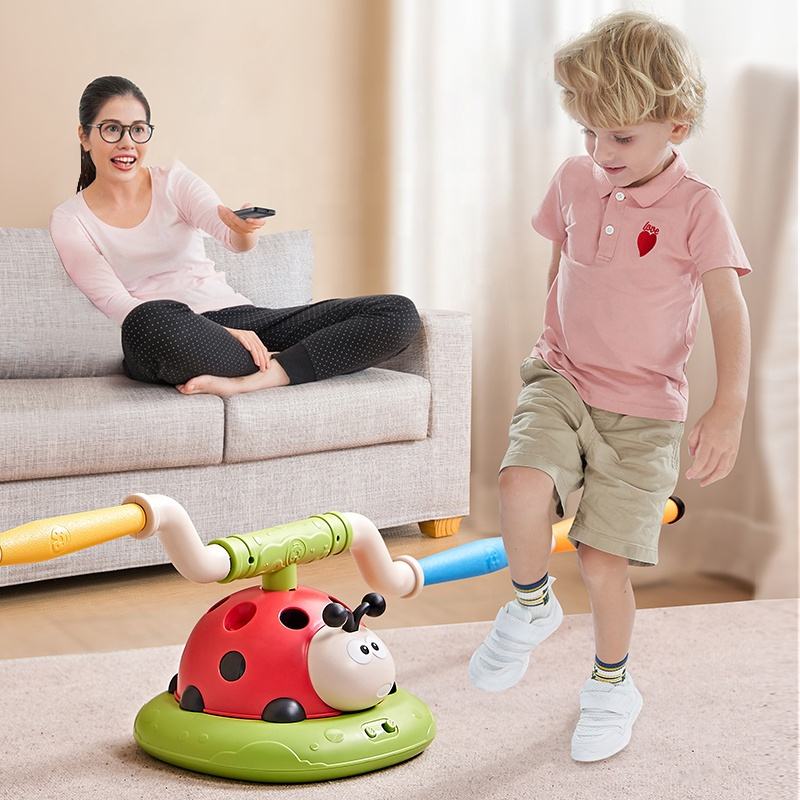 3-in-1 Kids Activity Toy – Jumping Game, Ring Toss & Rocket Launcher