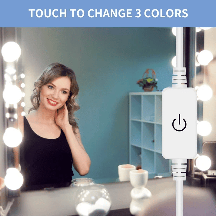 Professional LED Vanity Mirror Lights – 3 Color Modes & 10 Brightness Levels