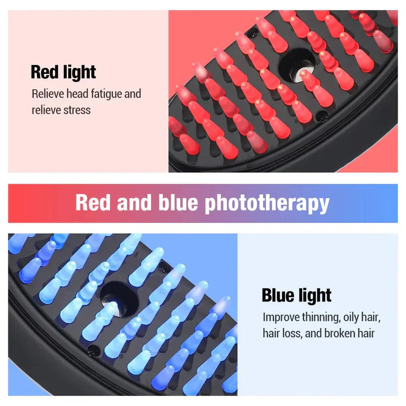 3-in-1 LED Light & Spray Massage Comb