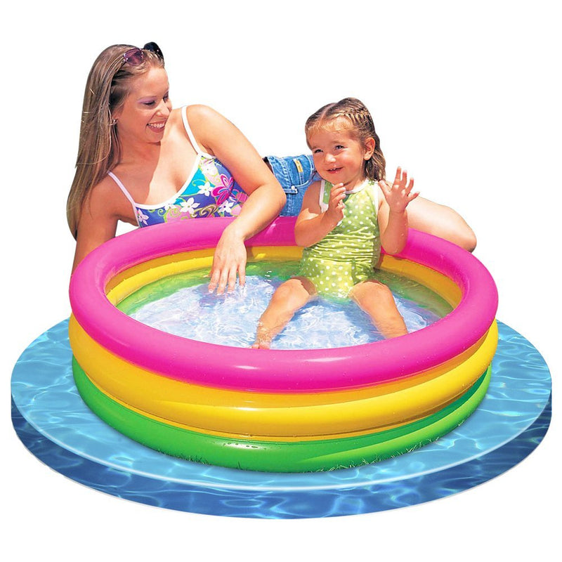 3-Ring Inflatable Sunset Glow Pool – Multifunctional Kids' Swimming Pool, Ball Pit, and Pet Bath