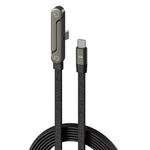 Ultra-Fast Charging USB-C Cable – Quick-Charge Elbow Adapter with Integrated Folding Phone Stand