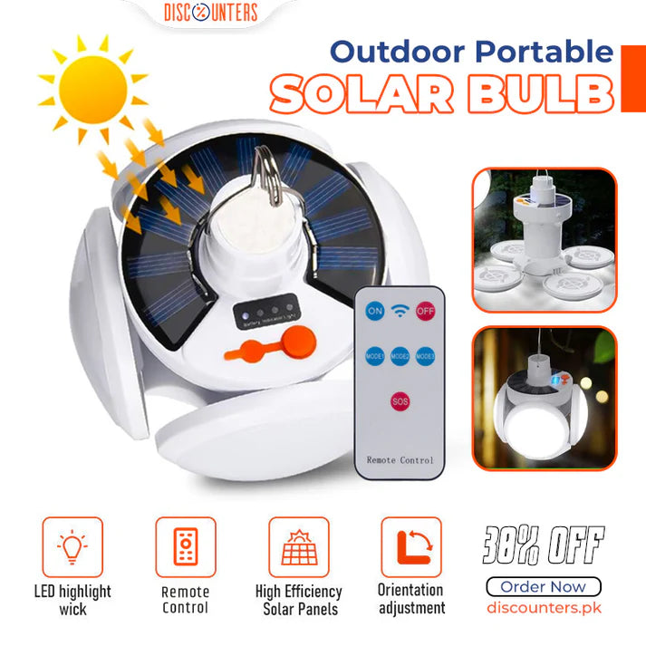 Foldable LED Camping Light Bulb – 90° Adjustable Hanging Emergency Lamp for Outdoor