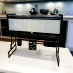 Premium Over-The-Sink Dish Drying Rack with Dust-Proof Cabinet