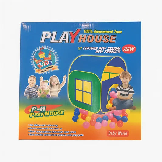 Pop-Up Kids' Amusement Playhouse – Portable Indoor & Outdoor Play Tent with Mesh Windows