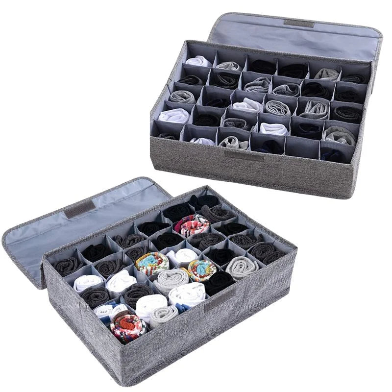 Foldable Underwear Organizer Box – Fabric Drawer Divider Storage Case