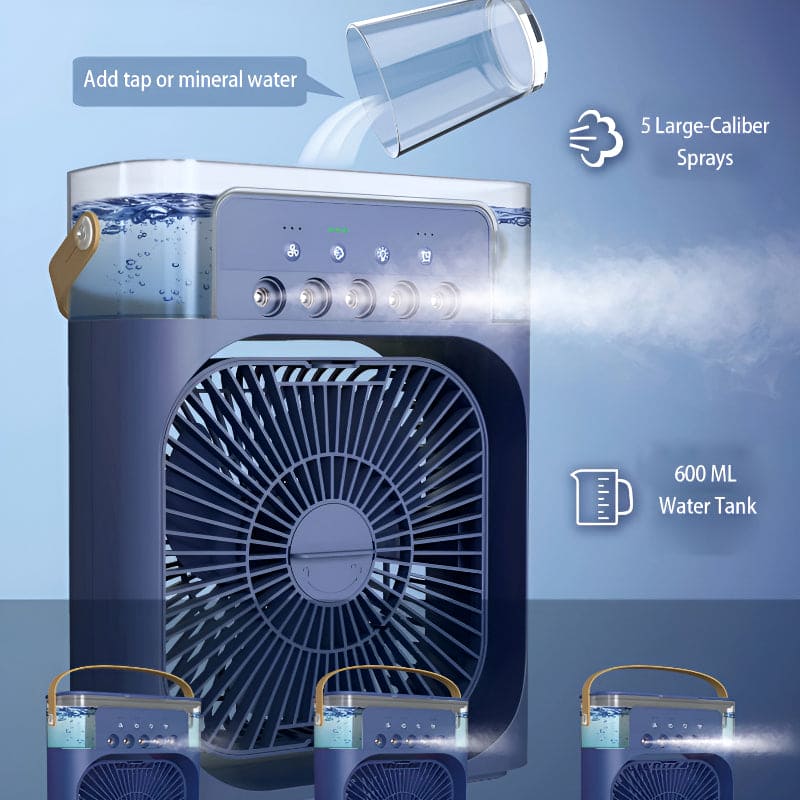Portable Water Spray Cooling Fan – Mini Desktop Air Cooler