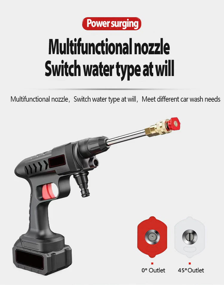 Portable High-Pressure Cordless Car Washer Gun – Double Battery Power Kit