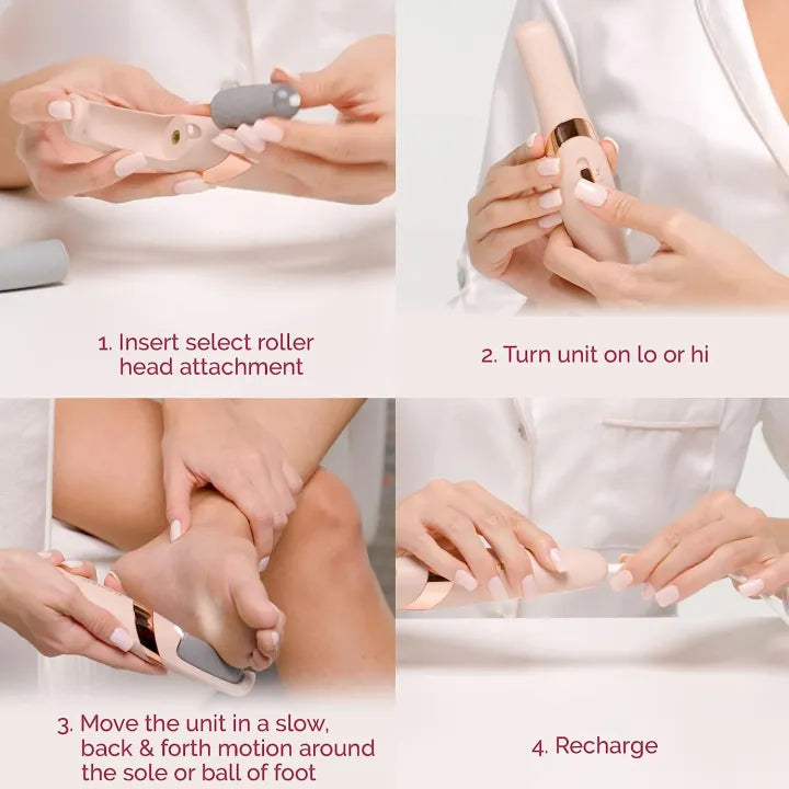 Rechargeable Flawless Pedi Foot Filer – Professional Electric Callus Remover & Dead Skin Peeler