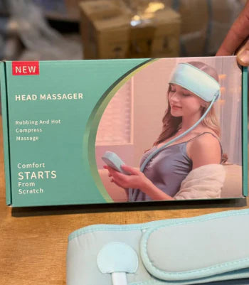 New Wearable Head Massager – Rubbing & Hot Compress Therapy Band