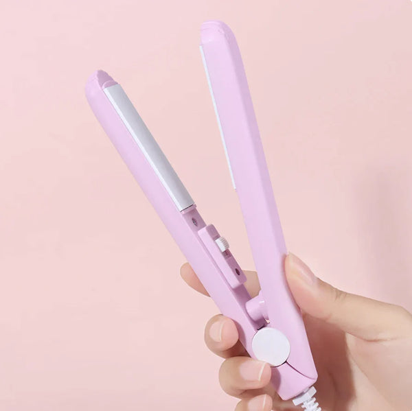 Mini 2-in-1 Portable Hair Straightener & Curler