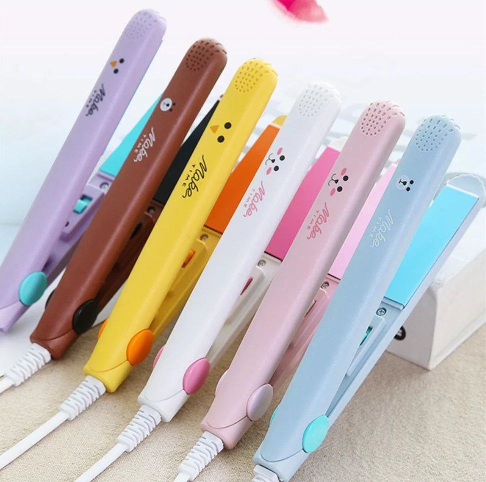 Mini 2-in-1 Portable Hair Straightener & Curler