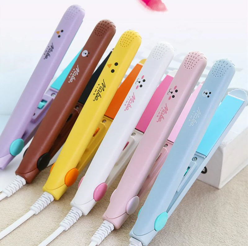 Mini 2-in-1 Portable Hair Straightener & Curler