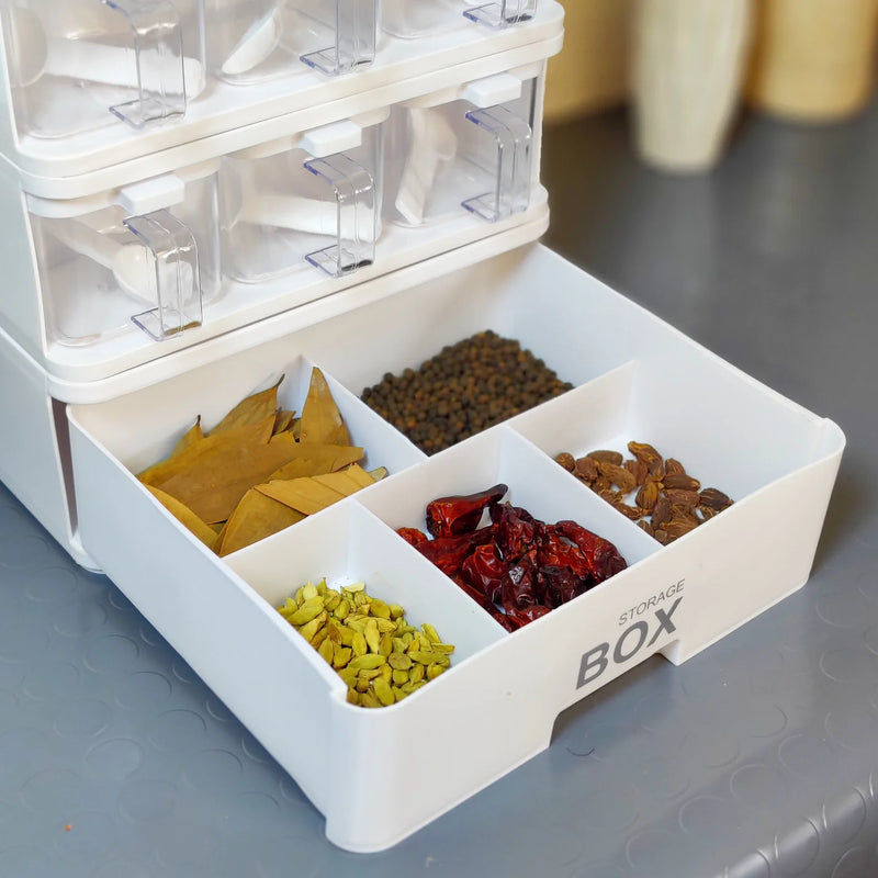 All-in-One Multi-Layer Kitchen Spice Organizer Box