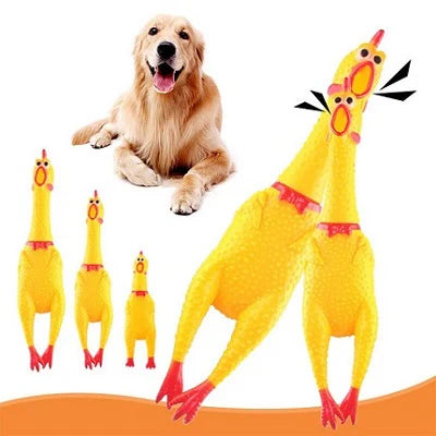 Screaming Rubber Chicken – Hilarious Squeeze Toy & Novelty Noise Maker for Pranks, Pets, and Parties
