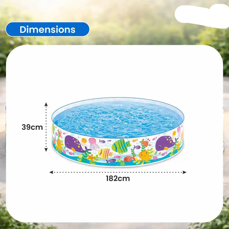 Free Kids Swimming Pool – Hard Plastic Sidewall Kiddie Splashing Pool