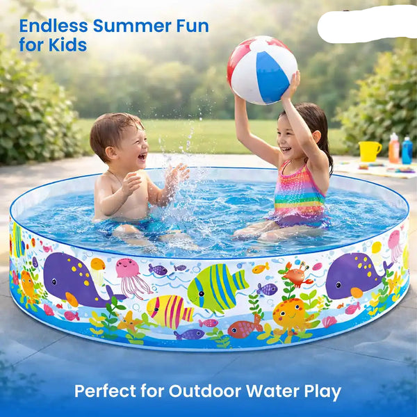 Free Kids Swimming Pool – Hard Plastic Sidewall Kiddie Splashing Pool