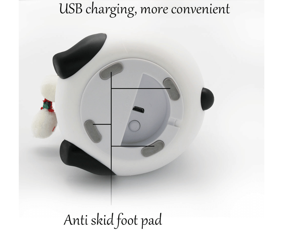 Sitting Panda Silicone Night Light – 7-Color Changing Touch Lamp with Scarf Detail