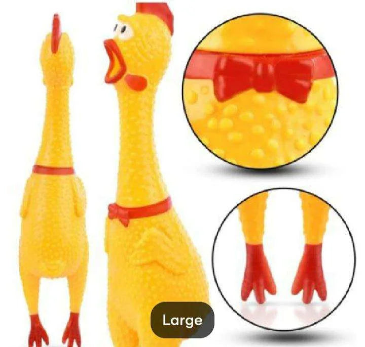 Screaming Rubber Chicken – Hilarious Squeeze Toy & Novelty Noise Maker for Pranks, Pets, and Parties
