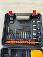Power Drill with 2 Lithium-Ion Batteries, Charger, Flexible Shaft, and 26-Piece Drill/Driver