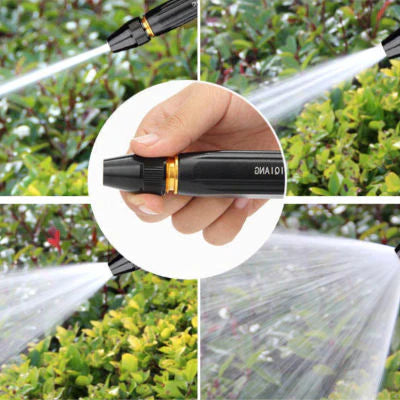 High Pressure Water Spray Gun with Metal Brass Nozzle – Adjustable Twist Hose Nozzle for Car Washing,