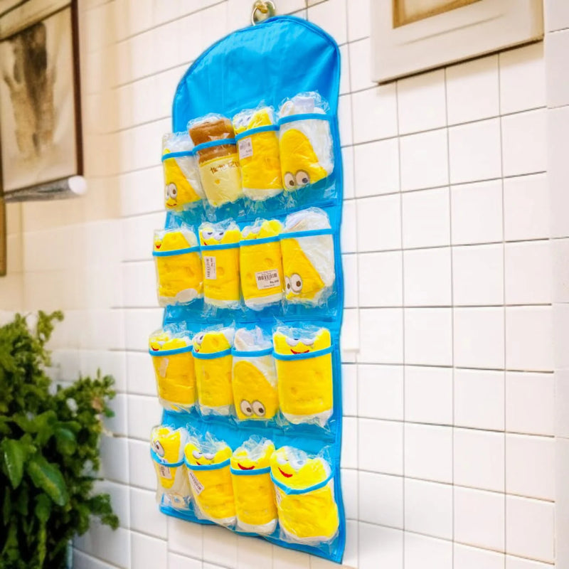 Hanging 16-Pocket Multi-Purpose Clear Organizer – Space-Saving Storage Solution