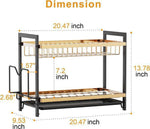 Premium 2-Tier Magnetic Steel Dish Rack – Luxury Gold & Black Edition