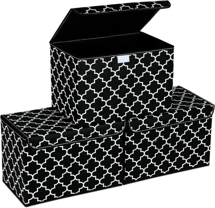 Foldable Multi-Purpose Storage Box – Large Toy Organizer & Closet Chest with Lid