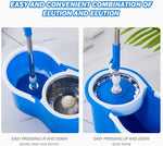 360° Spin Mop & Bucket System – Dual-Action Cleaning with Stainless Steel Wringer