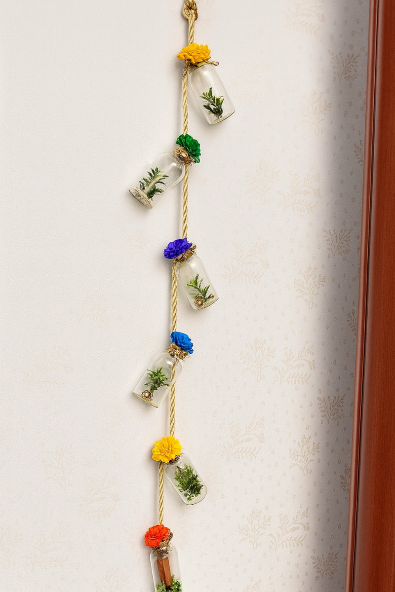 Crystal Stand Wall Hanging – Decorative Glass Vial Floral Display