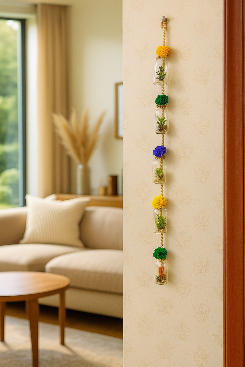 Crystal Stand Wall Hanging – Decorative Glass Vial Floral Display