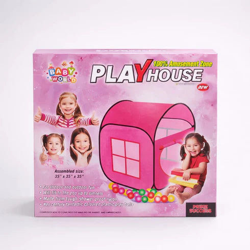 Pop-Up Kids' Amusement Playhouse – Portable Indoor & Outdoor Play Tent with Mesh Windows