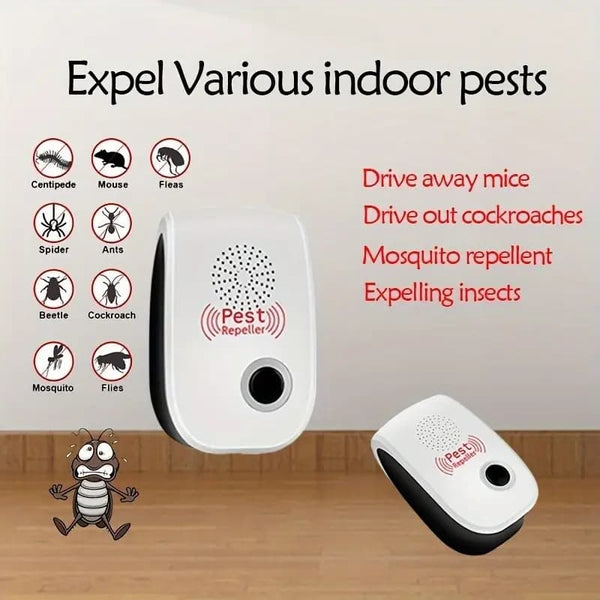 Ultrasonic Electronic Pest Repeller – 360° Smart Rat & Insect Rejector