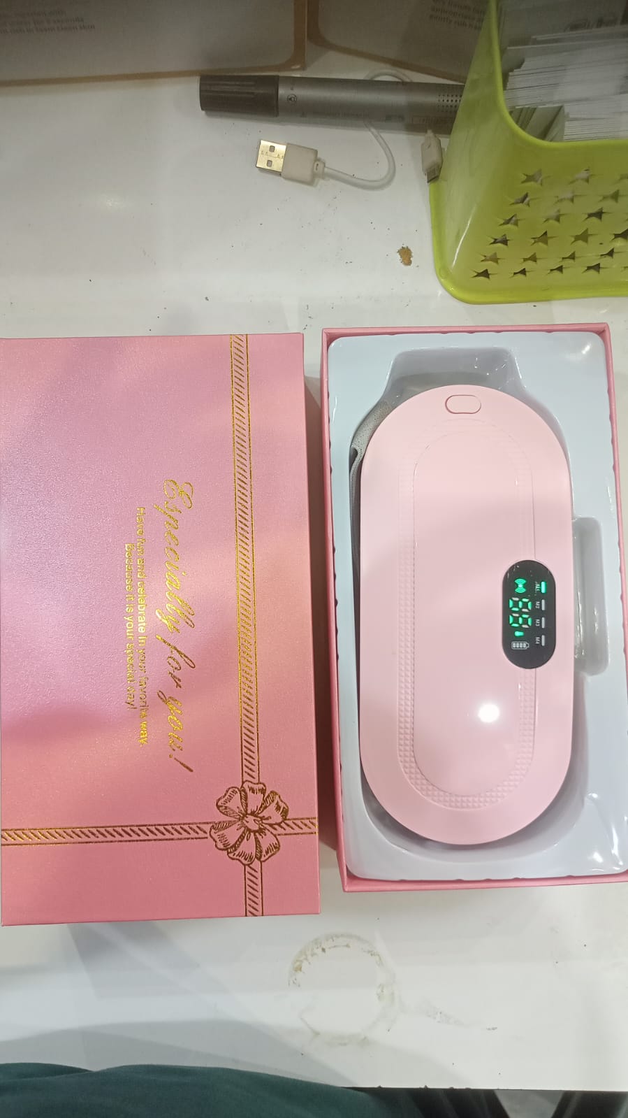 Portable Electric Menstrual Heating Pad – Period Cramp Relief & Waist Massage Belt