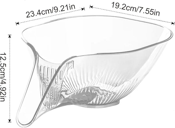 Multi-functional Funnel Drain Basket – 2-in-1 Fruit & Veggie Washer