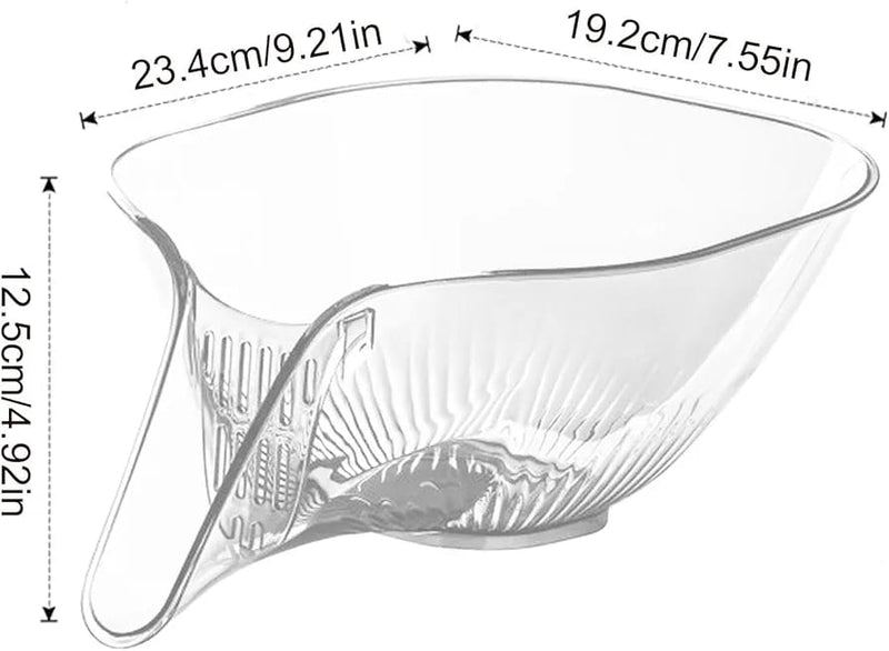 Multi-functional Funnel Drain Basket – 2-in-1 Fruit & Veggie Washer