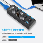 High-Speed Multi-Port USB Hub with Individual Switches