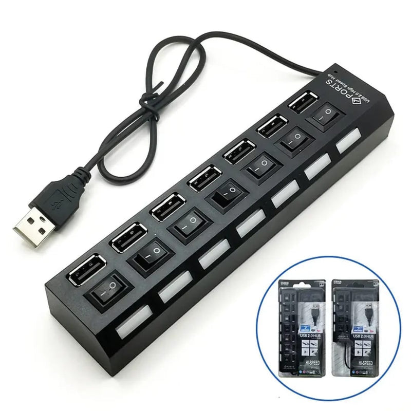 High-Speed Multi-Port USB Hub with Individual Switches