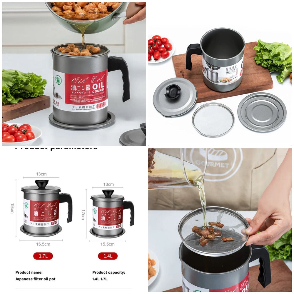 Japanese Style Kitchen Oil Filter Pot