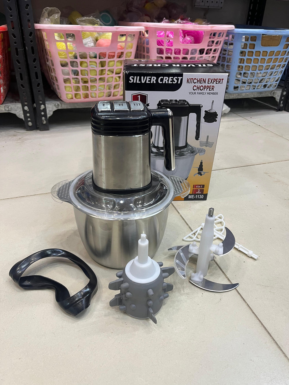 Silver Crest 5-in-1 Heavy Duty Meat Chopper – 3L Stainless Steel Kitchen Expert