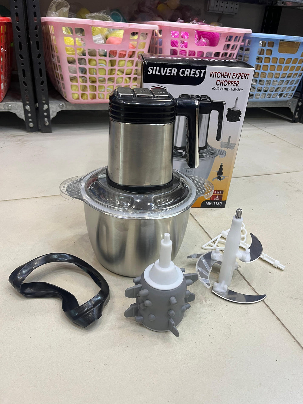 Silver Crest 5-in-1 Heavy Duty Meat Chopper – 3L Stainless Steel Kitchen Expert