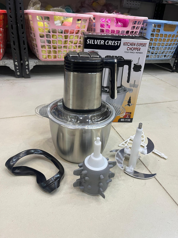 Silver Crest 5-in-1 Heavy Duty Meat Chopper – 3L Stainless Steel Kitchen Expert