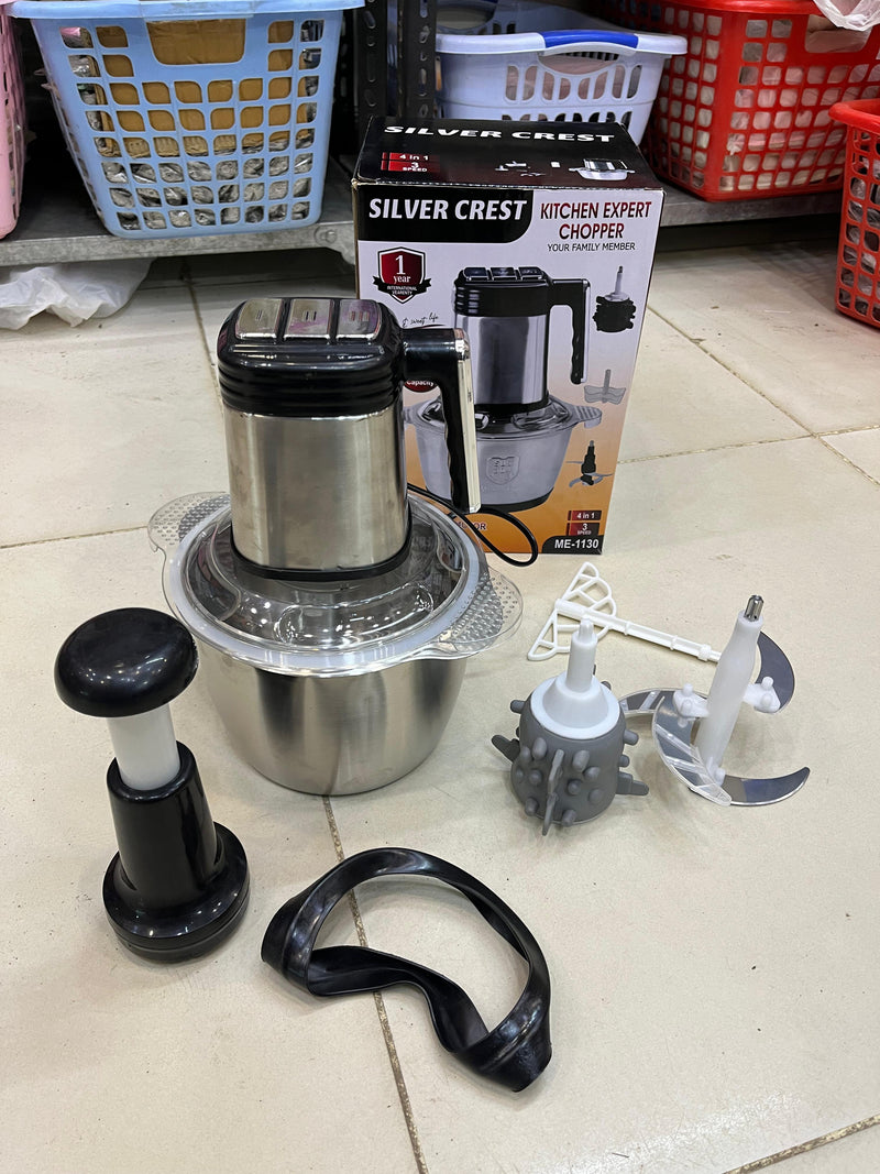 Silver Crest 5-in-1 Heavy Duty Meat Chopper – 3L Stainless Steel Kitchen Expert
