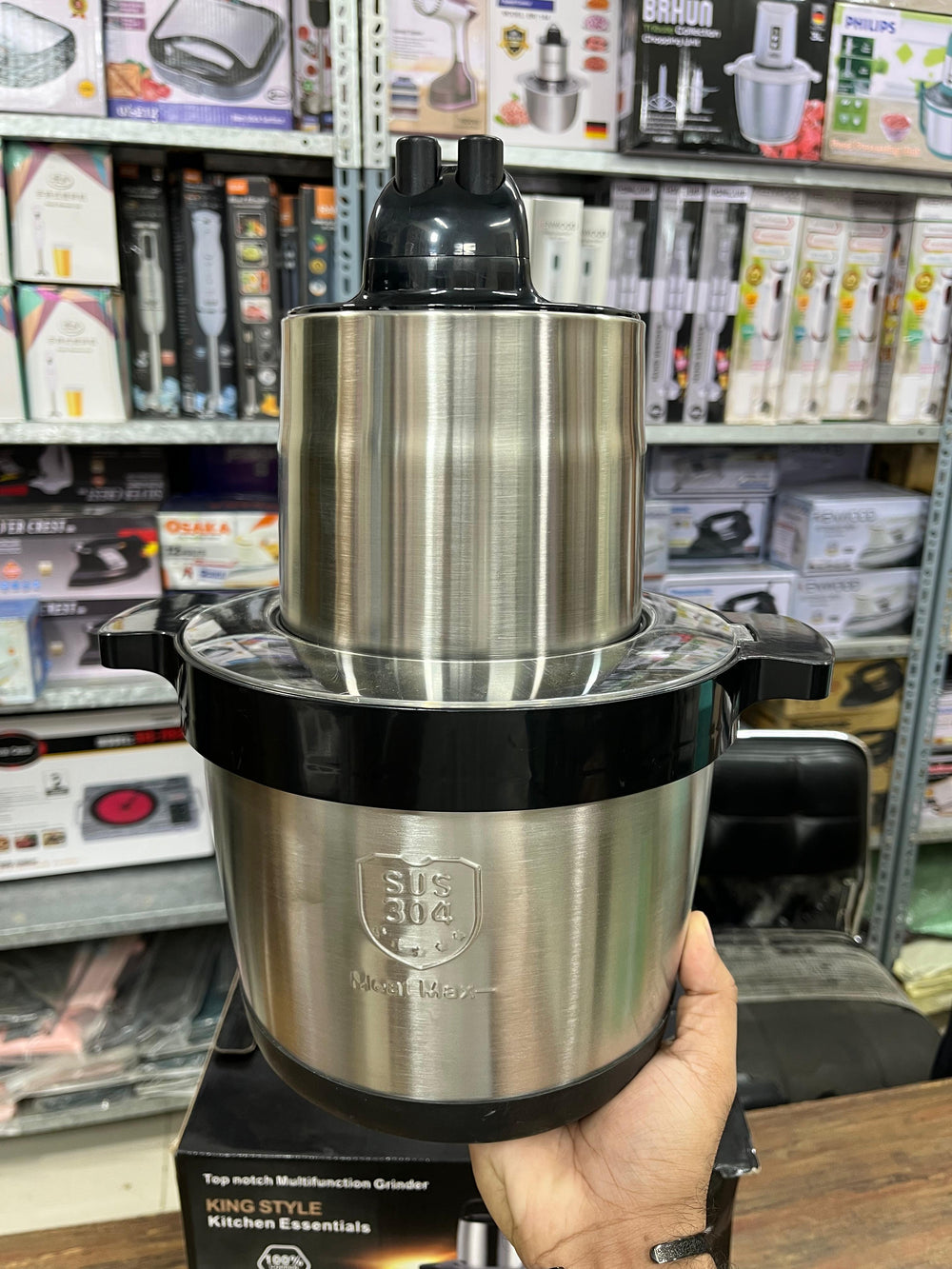 King Style 6L Heavy Duty Meat Chopper – 100% Copper Motor & Italian Blades