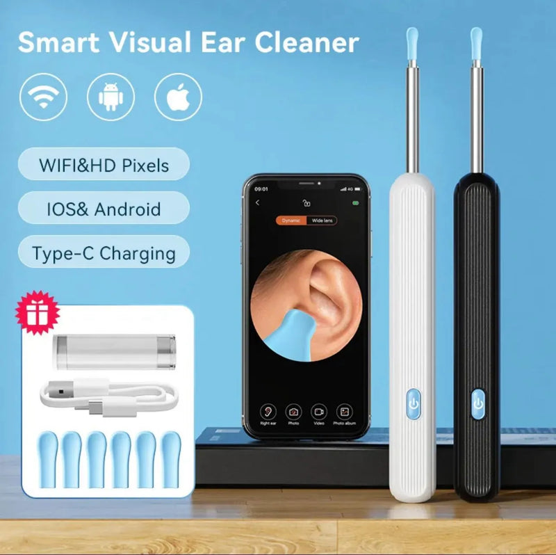 Ear Wax Removal Tool with LED Light, Earwax Removal Endoscope, Ear Scope Camera, 1080P FHD Wireless